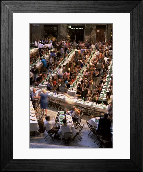 Framed Print : Large banquet in the Contrada quarter Framed Print : Large banquet in the Contrada quarter