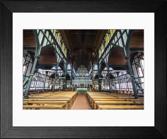 Framed Print : Interior of the St. Georges Cathedral, one of the largest wooden churches in the world Framed Print : Interior of the St. Georges Cathedral, one of the largest wooden churches in the world