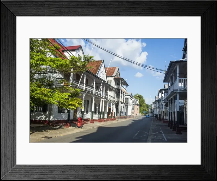 Framed Print : Colonial wooden buildings, UNESCO World Heritage Site, Paramaribo, Surinam, South America Framed Print : Colonial wooden buildings, UNESCO World Heritage Site, Paramaribo, Surinam, South America