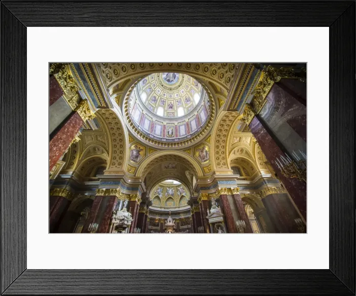 Framed Print : Beautiful interior of the St. Stephens Basilica, Budapest, Hungary, Europe Framed Print : Beautiful interior of the St. Stephens Basilica, Budapest, Hungary, Europe