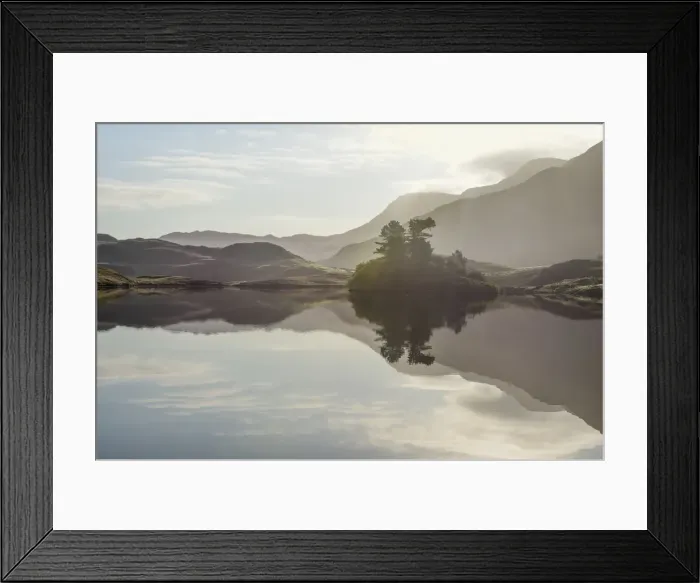 Framed Print : Reflections, Cregannen Lake, Dolgellau, Gwynedd, North Wales, United Kingdom, Europe