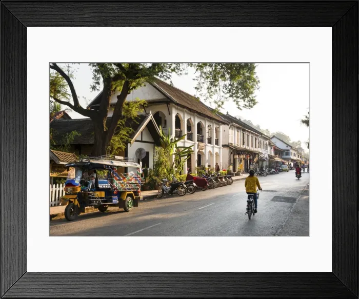 Framed Print : Typical street sscene, Luang Prabang, Laos, Indochina, Southeast Asia, Asia Framed Print : Typical street sscene, Luang Prabang, Laos, Indochina, Southeast Asia, Asia