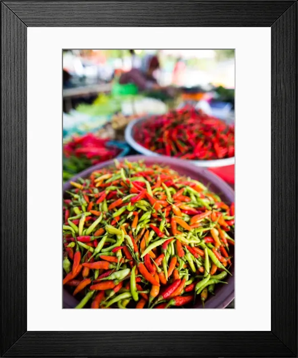Framed Print : Chillies in market, Phuket, Thailand, Southeast Asia, Asia Framed Print : Chillies in market, Phuket, Thailand, Southeast Asia, Asia