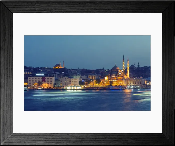 Framed Print : Skyline and Suleymaniye Mosque, Bosphorus, Istanbul, Turkey, Europe Framed Print : Skyline and Suleymaniye Mosque, Bosphorus, Istanbul, Turkey, Europe