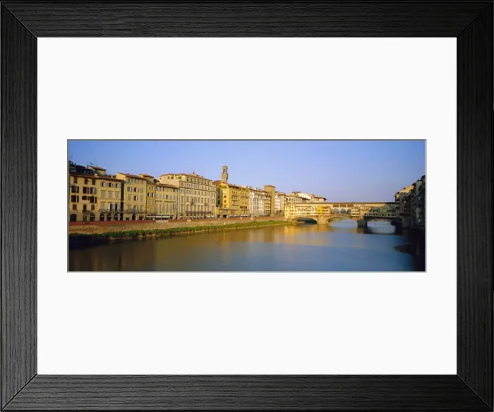 Framed Print : View along River Arno to Ponte Vecchio Framed Print : View along River Arno to Ponte Vecchio