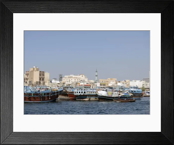 Framed Print : Trading dhows on the docks of Dubai Creek, Deira, Dubai, United Arab Emirates, Middle Framed Print : Trading dhows on the docks of Dubai Creek, Deira, Dubai, United Arab Emirates, Middle