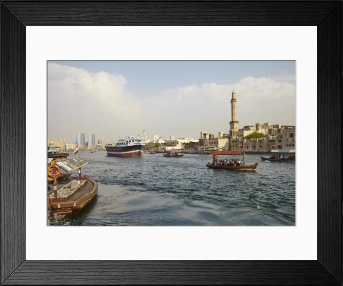 Framed Print : Dubai Creek, Dubai, United Arab Emirates, Middle East Framed Print : Dubai Creek, Dubai, United Arab Emirates, Middle East