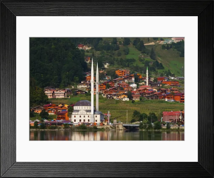 Framed Print : Lakeside mosque, Uzungol alpine resort, Black Sea Coast area, Trabzon Province, Anatolia Framed Print : Lakeside mosque, Uzungol alpine resort, Black Sea Coast area, Trabzon Province, Anatolia