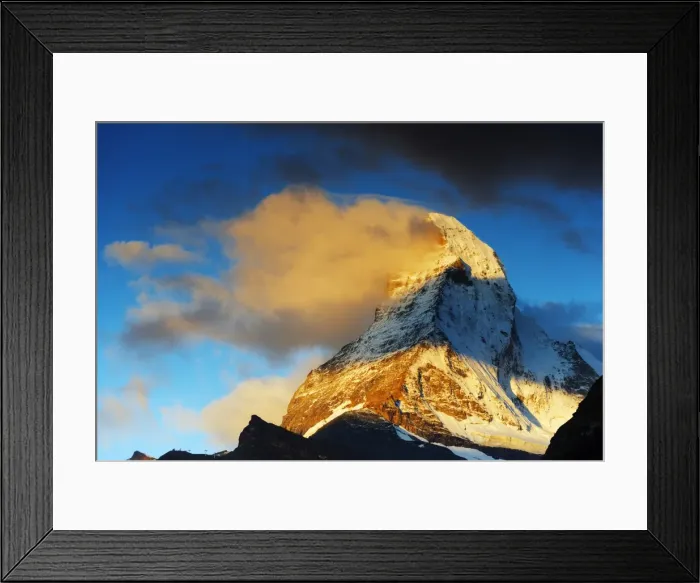 Framed Print : Sunrise on the Matterhorn, 4478m, Zermatt, Valais, Swiss Alps, Switzerland, Europe Framed Print : Sunrise on the Matterhorn, 4478m, Zermatt, Valais, Swiss Alps, Switzerland, Europe