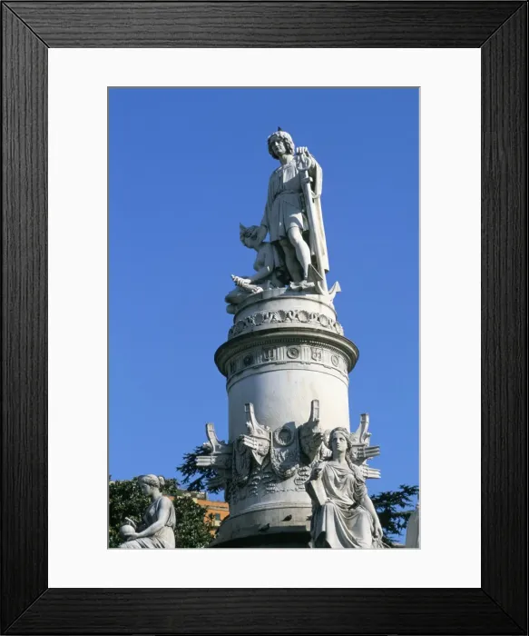 Framed Print : Statue of Christopher Columbus Framed Print : Statue of Christopher Columbus