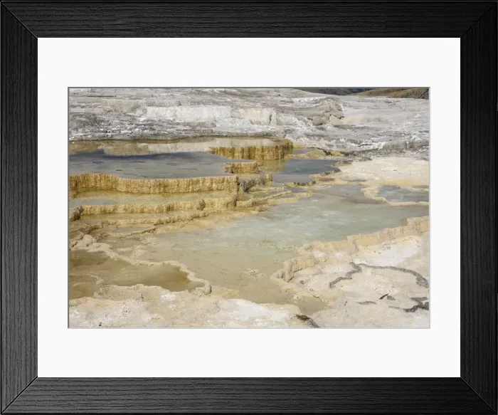 Framed Print : Canary Spring, Travertine Terraces, Mammoth Hot Springs, Yellowstone National Park Framed Print : Canary Spring, Travertine Terraces, Mammoth Hot Springs, Yellowstone National Park