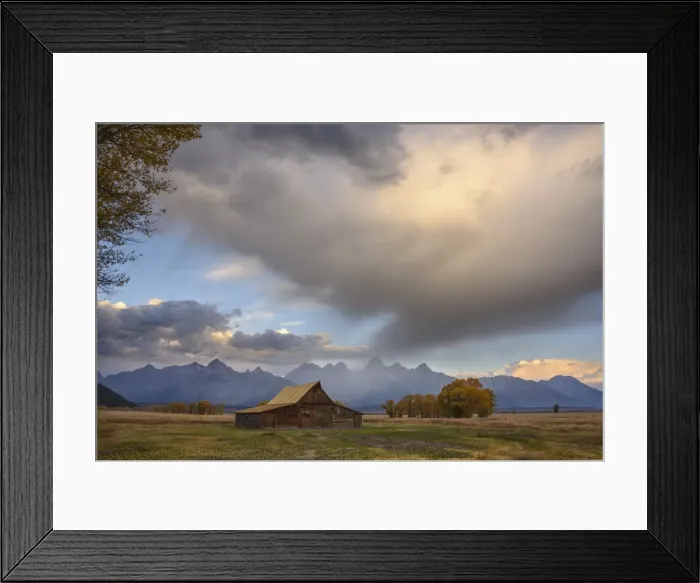 Framed Print : TA Moulton Barn, Mormon Row, Grand Tetons National Park, Wyoming, United States of America
