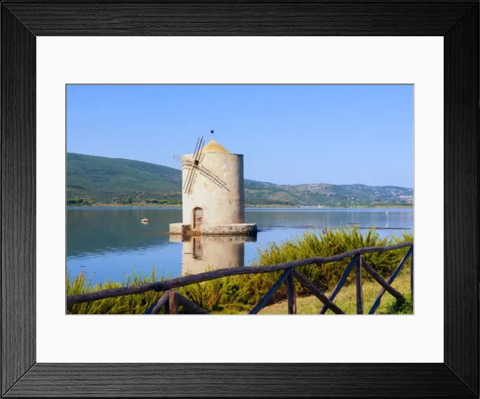 Framed Print : The Spanish windmill on the lagoon of Orbetello, Orbetello, Grosseto province, Maremma Framed Print : The Spanish windmill on the lagoon of Orbetello, Orbetello, Grosseto province, Maremma