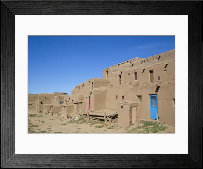 Framed Print : Taos Pueblo, UNESCO World Heritage Site, Pueblo dates to 1000 AD, New Mexico, United Framed Print : Taos Pueblo, UNESCO World Heritage Site, Pueblo dates to 1000 AD, New Mexico, United