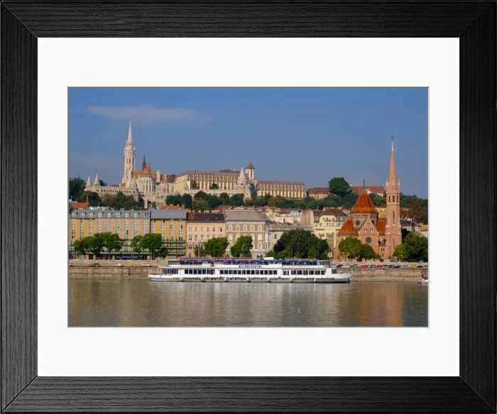 Framed Print : The Capuchin Church (Kapucinus Templom) and in the foreground the Matthias church Framed Print : The Capuchin Church (Kapucinus Templom) and in the foreground the Matthias church
