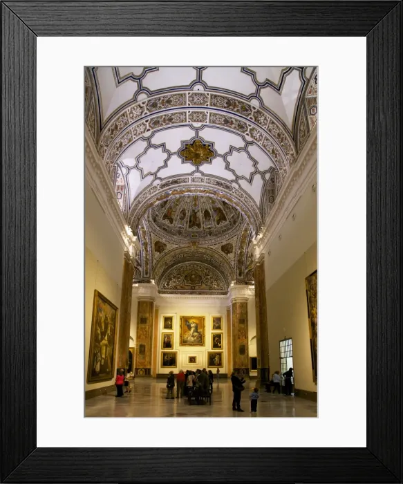 Framed Print : Tourists and visitors admire paintings, by Bartholomew Murillo, Museum of Fine Arts Framed Print : Tourists and visitors admire paintings, by Bartholomew Murillo, Museum of Fine Arts
