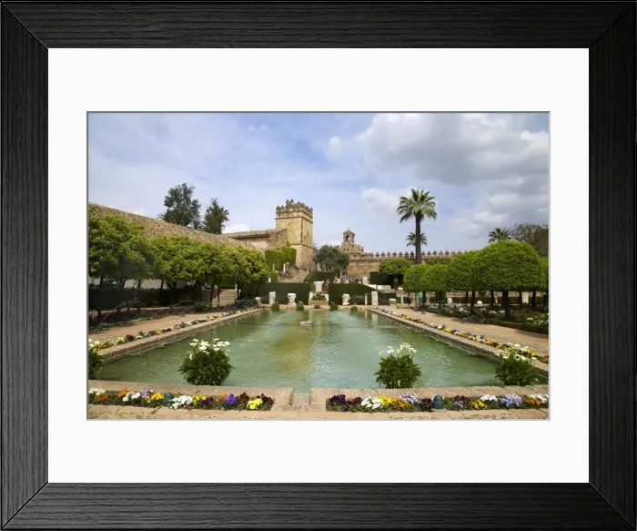 Framed Print : Gardens in Alcazar, Cordoba, Andalucia, Spain, Europe Framed Print : Gardens in Alcazar, Cordoba, Andalucia, Spain, Europe