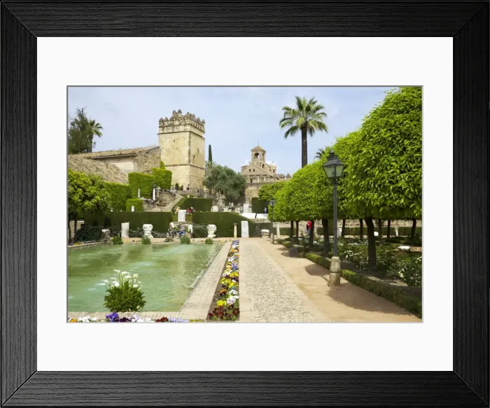 Framed Print : Gardens in Alcazar, Cordoba, Andalucia, Spain, Europe Framed Print : Gardens in Alcazar, Cordoba, Andalucia, Spain, Europe