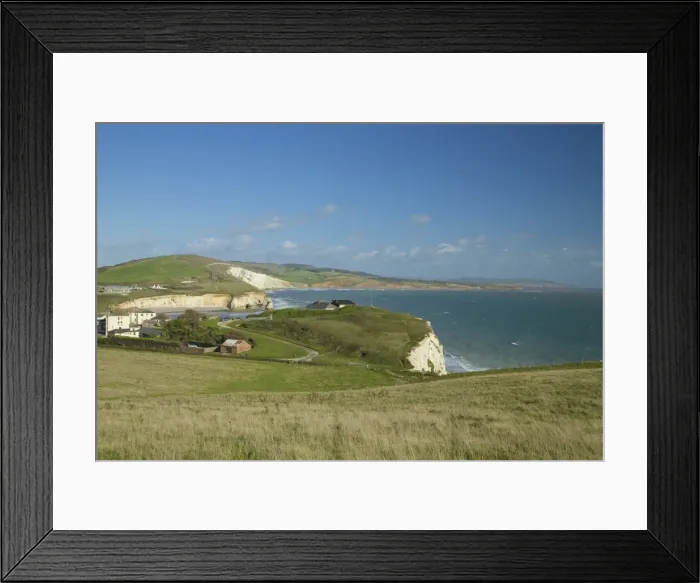 Framed Print : Tennyson Down looking towards Freshwater Bay, Isle of Wight, England, United Kingdom Framed Print : Tennyson Down looking towards Freshwater Bay, Isle of Wight, England, United Kingdom