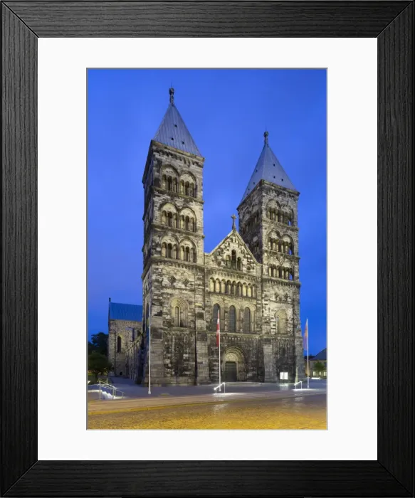 Framed Print : Romanesque cathedral of Domkyrkan at night, Lund, Skane, South Sweden, Sweden, Scandinavia Framed Print : Romanesque cathedral of Domkyrkan at night, Lund, Skane, South Sweden, Sweden, Scandinavia