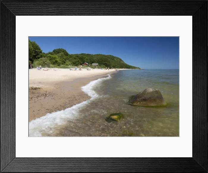 Framed Print : Sandy beach in summer, Stenshuvud National Park, near Kivik, Skane, South Sweden Framed Print : Sandy beach in summer, Stenshuvud National Park, near Kivik, Skane, South Sweden