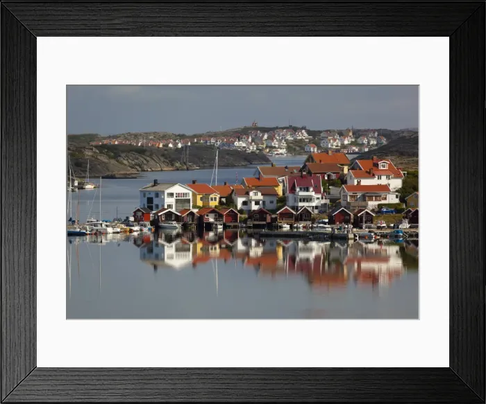 Framed Print : View over harbour and houses, Stocken, Orust, Bohuslan Coast, Southwest Sweden, Sweden Framed Print : View over harbour and houses, Stocken, Orust, Bohuslan Coast, Southwest Sweden, Sweden