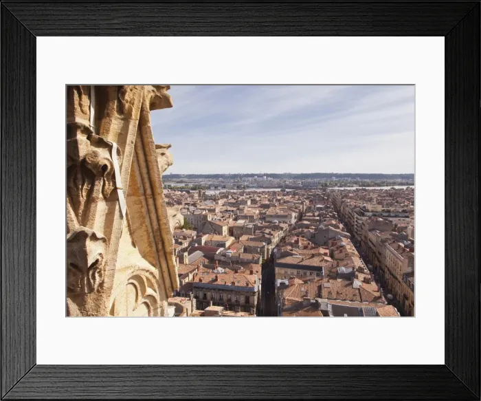 Framed Print : Looking out over the city of Bordeaux from the Tour Pey-Berland, Bordeaux, Gironde Framed Print : Looking out over the city of Bordeaux from the Tour Pey-Berland, Bordeaux, Gironde