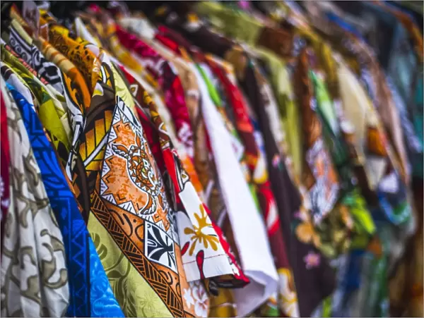 Hawaiian shirts for sale at Rarotonga Saturday Market (Punanga Nui Market), Avarua Town