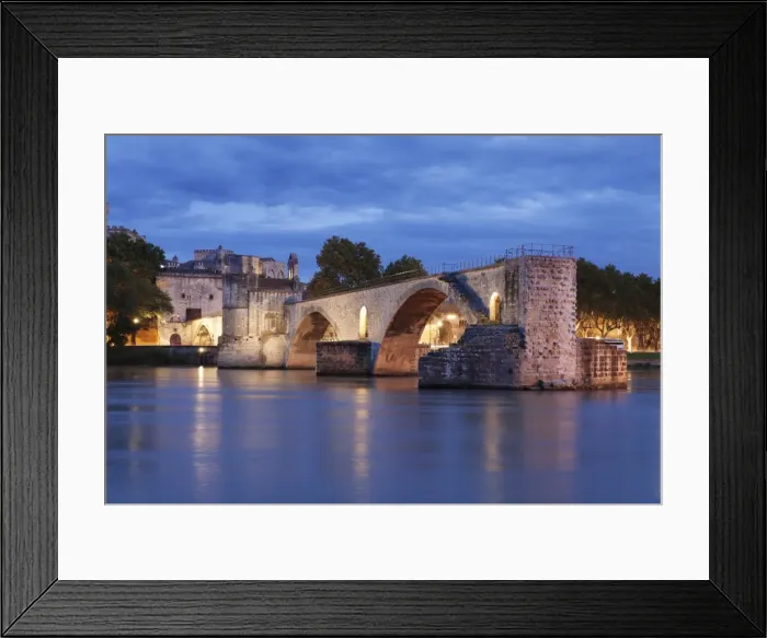 Framed Print : Bridge St. Benezet over Rhone River with Papal Palace, UNESCO World Heritage Site Framed Print : Bridge St. Benezet over Rhone River with Papal Palace, UNESCO World Heritage Site