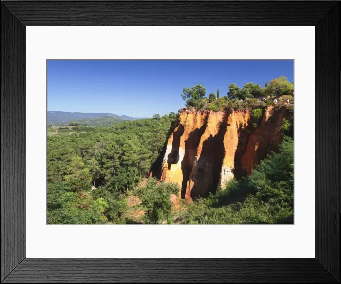 Framed Print : Les Sentiers des Ocres, Ochre Rocks, Roussillon, Provence, Provence-Alpes-Cote d Azur Framed Print : Les Sentiers des Ocres, Ochre Rocks, Roussillon, Provence, Provence-Alpes-Cote d Azur