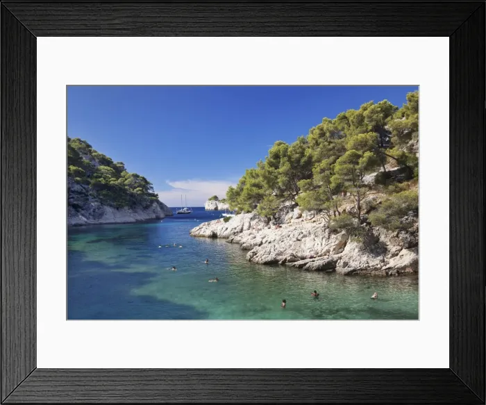 Framed Print : Les Calanques Port Pin, National Park, Cassis, Provence, Provence-Alpes-Cote d Azur Framed Print : Les Calanques Port Pin, National Park, Cassis, Provence, Provence-Alpes-Cote d Azur