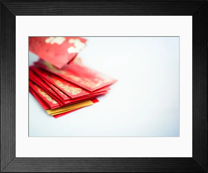 Framed Print : Chinese Lei See packets, United Kingdom, Europe Framed Print : Chinese Lei See packets, United Kingdom, Europe