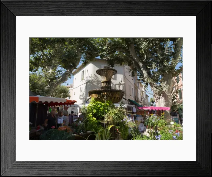 Framed Print : Traditional open air market in the historic town of Cassis, Cote d Azur, Provence Framed Print : Traditional open air market in the historic town of Cassis, Cote d Azur, Provence