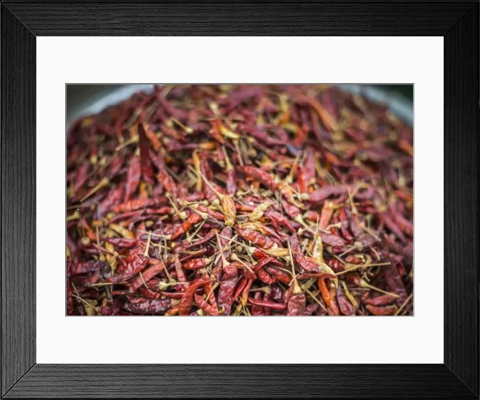 Framed Print : Chillies, Mrauk U market, Rakhine State, Myanmar (Burma), Asia Framed Print : Chillies, Mrauk U market, Rakhine State, Myanmar (Burma), Asia