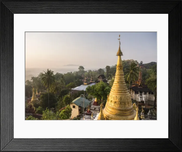 Framed Print : Kyaik Tan Lan Pagoda, the hill top temple in Mawlamyine, Mon State, Myanmar (Burma), Asia Framed Print : Kyaik Tan Lan Pagoda, the hill top temple in Mawlamyine, Mon State, Myanmar (Burma), Asia