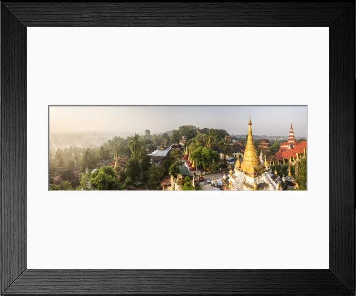 Framed Print : Sunrise view from Kyaik Tan Lan Pagoda, the hill top temple in Mawlamyine, Mon State Framed Print : Sunrise view from Kyaik Tan Lan Pagoda, the hill top temple in Mawlamyine, Mon State