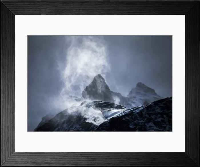 Framed Print : Wind sweeping snow off mountains, Torres del Paine National Park, Patagonia, Chile Framed Print : Wind sweeping snow off mountains, Torres del Paine National Park, Patagonia, Chile