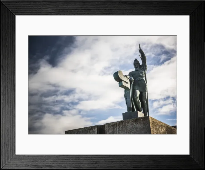 Framed Print : Statue of Ingolfur Arnarson, considered the first settler of Iceland, on Arnarholl Framed Print : Statue of Ingolfur Arnarson, considered the first settler of Iceland, on Arnarholl