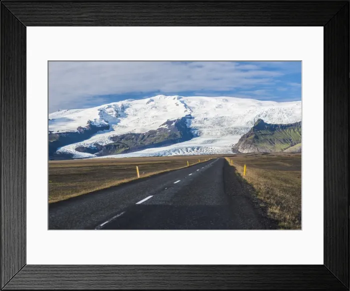 Framed Print : Route 1, leading to Skaftafell National Park and Skaftafellsjokull Glacier, South Framed Print : Route 1, leading to Skaftafell National Park and Skaftafellsjokull Glacier, South