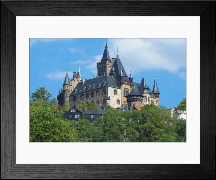 Framed Print : Wernigerode Castle, Harz, Saxony-Anhalt, Germany, Europe