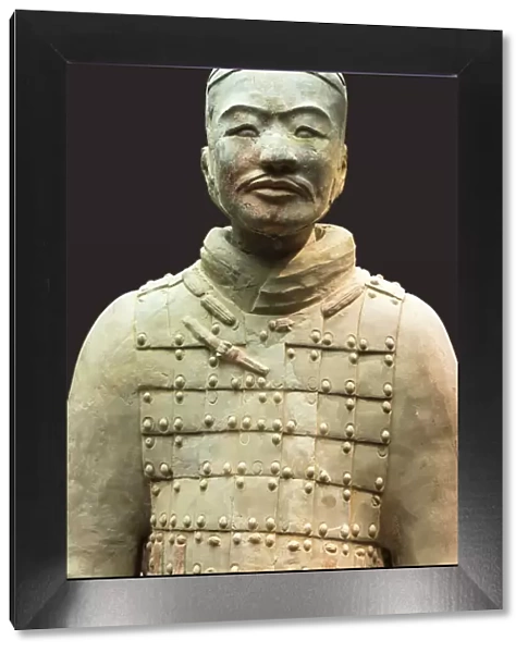 Museum of the Terracotta Warriors, bust of a Cavalryman, Xian, Shaanxi Province, China