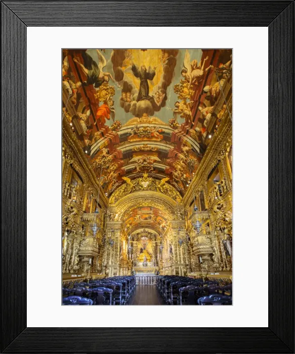 Framed Print : Baroque interior of the church of Order of St Framed Print : Baroque interior of the church of Order of St