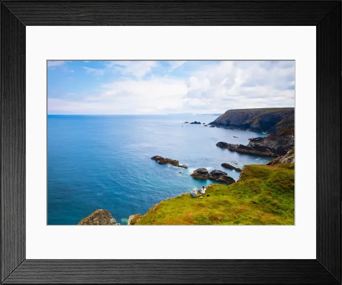 Framed Print : Couple on cliff top, Godrevy, Cornwall, England, United Kingdom, Europe Framed Print : Couple on cliff top, Godrevy, Cornwall, England, United Kingdom, Europe