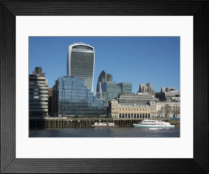 Framed Print : View of the City of London from the South Bank, London, England, United Kingdom, Europe Framed Print : View of the City of London from the South Bank, London, England, United Kingdom, Europe