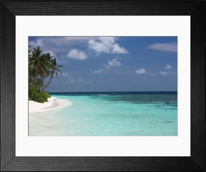 Framed Print : Tropical island and lagoon, Maldives, Indian Ocean, Asia Framed Print : Tropical island and lagoon, Maldives, Indian Ocean, Asia