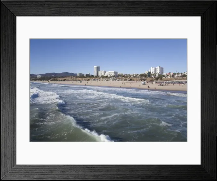 Framed Print : Waves at Santa Monica State Beach, Santa Monica, California, United States of America Framed Print : Waves at Santa Monica State Beach, Santa Monica, California, United States of America