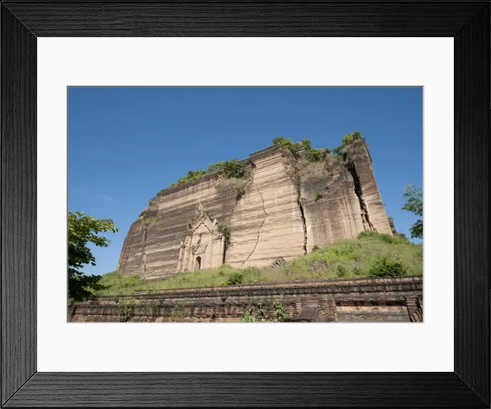 Framed Print : Mingun Pahtodawgyi, an incomplete 50 metre high brick construction stupa begun in 1790 Framed Print : Mingun Pahtodawgyi, an incomplete 50 metre high brick construction stupa begun in 1790