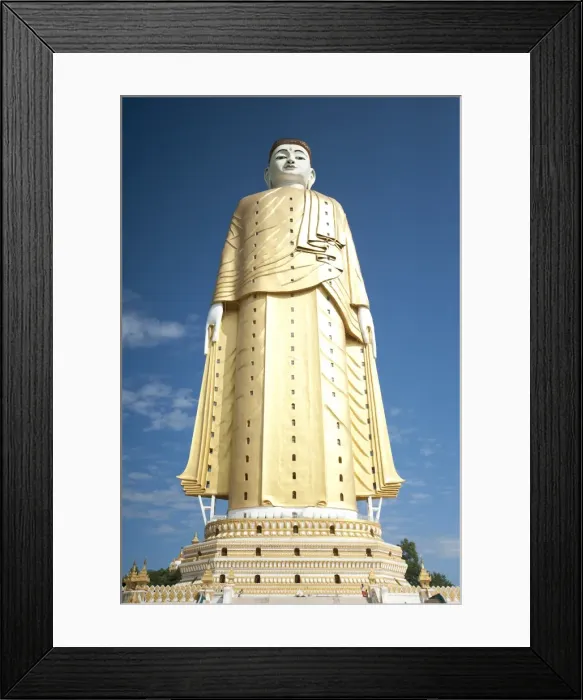 Framed Print : Lay Kyun Sakkya Standing Buddha, built between 1995 and 2008, standing 129 metres Framed Print : Lay Kyun Sakkya Standing Buddha, built between 1995 and 2008, standing 129 metres