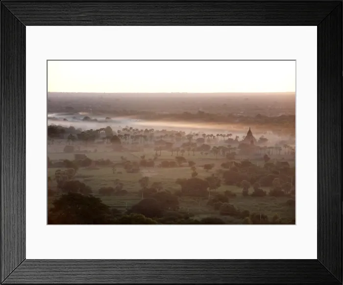 Framed Print : Mists from the nearby Irrawaddy River floating across Bagan (Pagan), Mandalay Division Framed Print : Mists from the nearby Irrawaddy River floating across Bagan (Pagan), Mandalay Division
