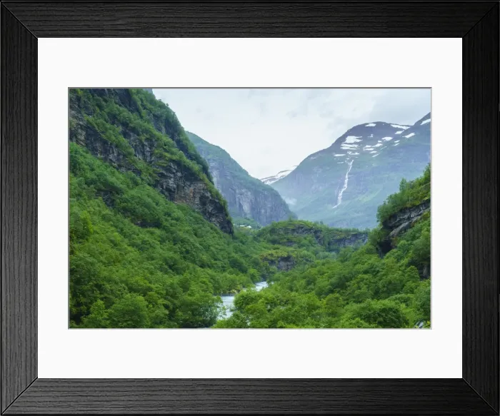Framed Print : River valley and waterfall near Flam, Norway, Scandinavia, Europe Framed Print : River valley and waterfall near Flam, Norway, Scandinavia, Europe